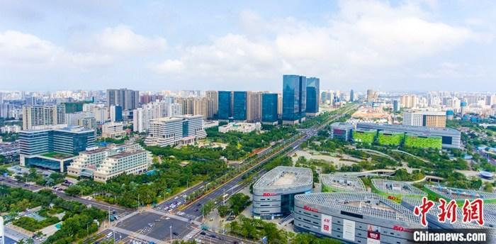 資料圖：航拍?？趪?guó)興大道CBD。
<a target='_blank' href='http://www.chinanews.com/'>中新社</a>記者 駱云飛 攝