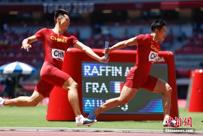 腳下生風(fēng)！東京奧運會中國男子4x100接力晉級決賽