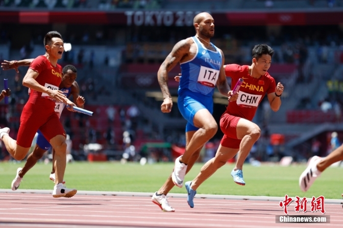 腳下生風(fēng)！東京奧運會中國男子4x100接力晉級決賽