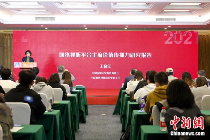 中國(guó)傳媒大學(xué)教務(wù)處處長(zhǎng)、中國(guó)網(wǎng)絡(luò)視頻研究中心主任王曉紅。<a target='_blank' href='http://www.chinanews.com/' >中新網(wǎng)</a>記者 張旭 攝
