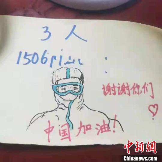 居民畫(huà)的特殊感謝便利貼。　 陳思潔 供圖