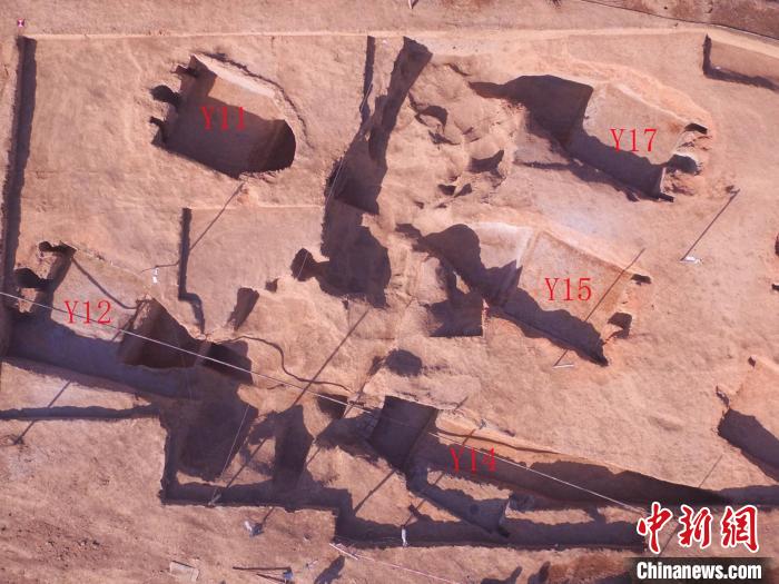 陶窯遺址航拍。　陜西省考古研究院供圖