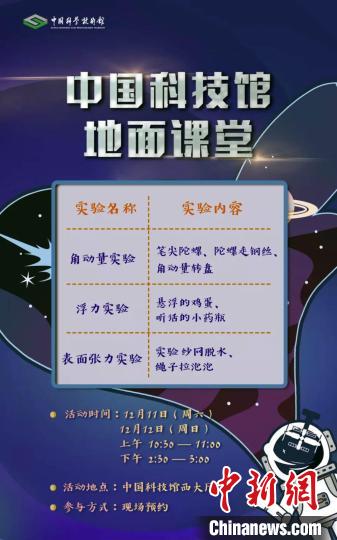 地面課堂開放活動(dòng)海報(bào)?！≈袊萍拣^ 供圖