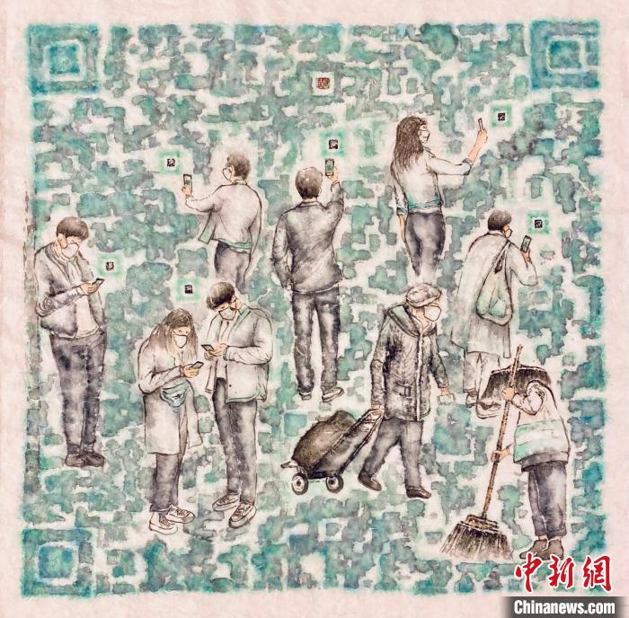 杜寶玉畫作《安心出行》。　藝術(shù)香港供圖
