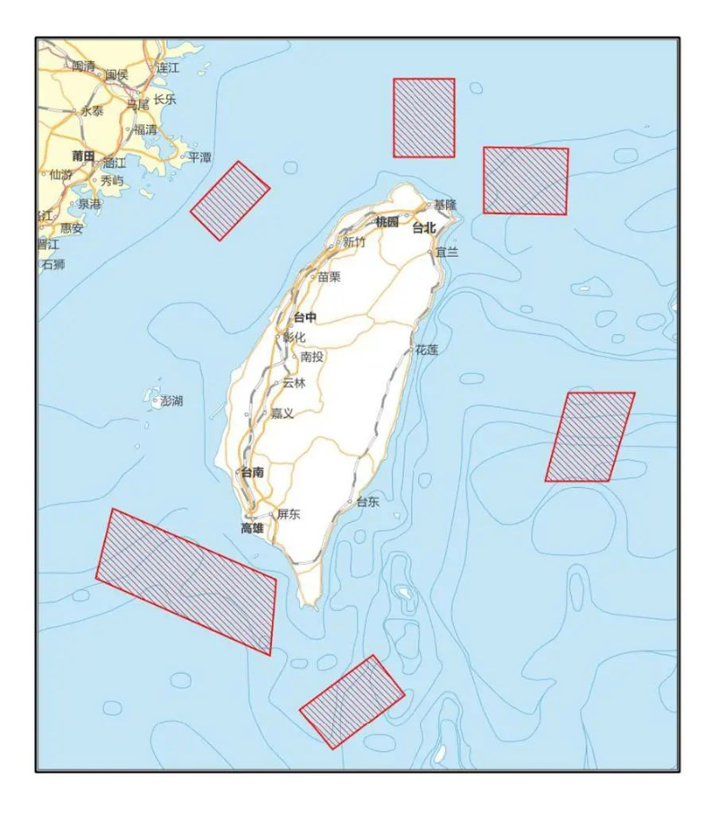 解放軍在臺島周邊的六處海空域進(jìn)行重要軍事演訓(xùn)行動。（圖源：新華社）
