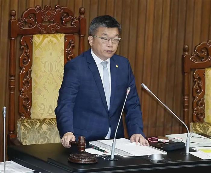 圖為臺當局“立法委員”并任“立法院”副院長蔡其昌。圖片來源中時新聞網(wǎng)。
