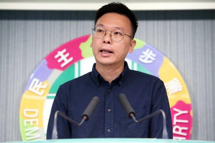 圖為民進黨副秘書長林飛帆。圖片來源聯(lián)合新聞網(wǎng)。