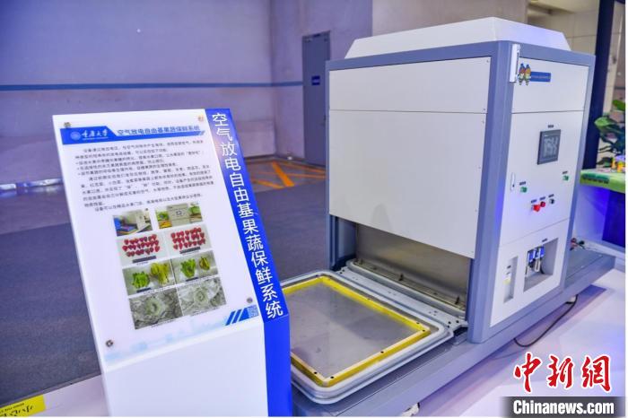 圖為空氣放電自由基果蔬保鮮系統(tǒng)?！≈貞c大學(xué)供圖
