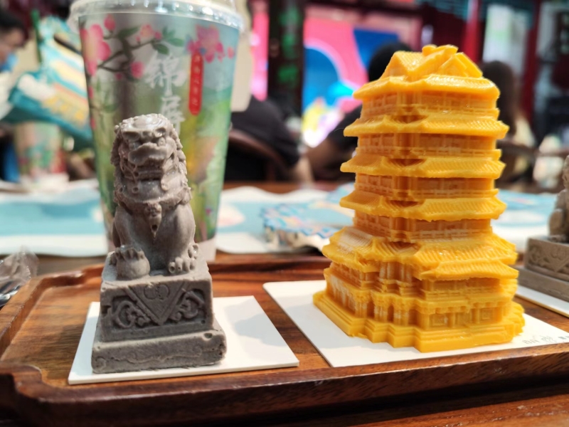 圖為南豐戲樓中的文創(chuàng)茶點。劉星晨攝
