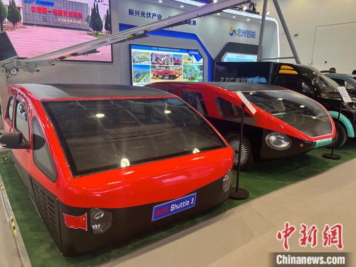 服貿(mào)會中展示的太陽能賽車。 <a target='_blank' href='/' >中新網(wǎng)</a>記者 左宇坤 攝