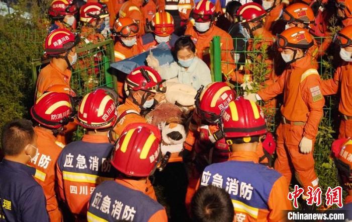 新民鄉(xiāng)碼頭消防員與多方救援力量一起運送傷員?！∴嶓们?攝