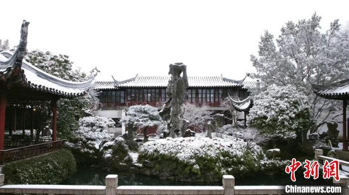 冬日的留園冠云峰，詩情畫意。圖片來源：臺灣《聯(lián)合報》