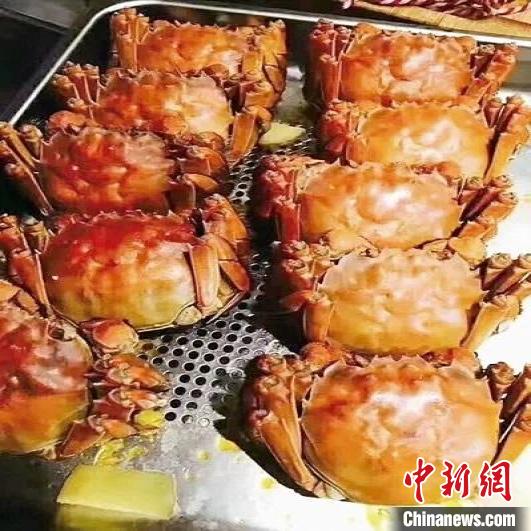 蘇州美食：陽澄湖大閘蟹。圖片來源：臺灣《聯(lián)合報(bào)》