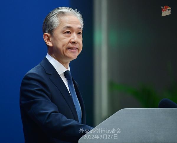 外交部發(fā)言人汪文斌。攝影 薛偉