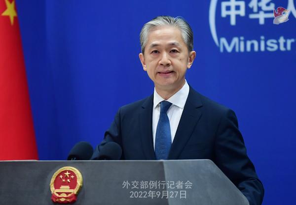 外交部發(fā)言人汪文斌。攝影 薛偉