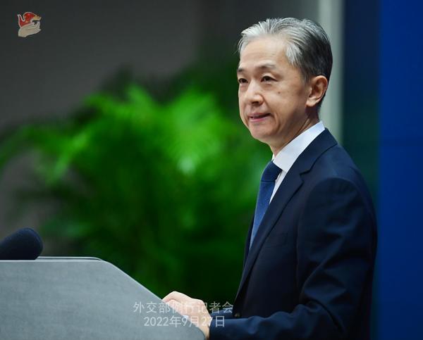 外交部發(fā)言人汪文斌。攝影 薛偉