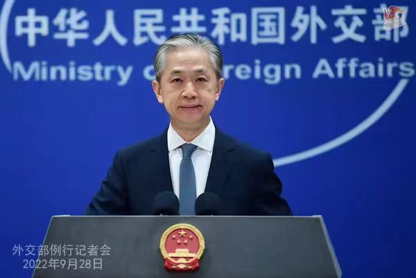 中國外交部發(fā)言人汪文斌。 薛偉 攝