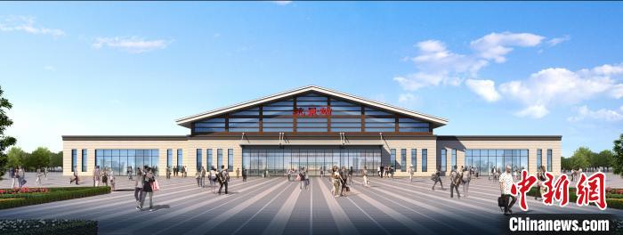 圖為重慶鐵路樞紐東環(huán)線統(tǒng)景站效果圖。　中國鐵路成都局集團有限公司供圖