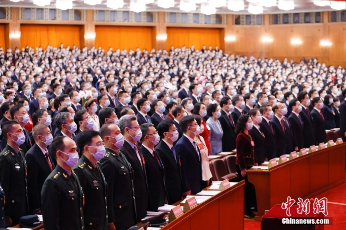 10月16日，中國(guó)共產(chǎn)黨第二十次全國(guó)代表大會(huì)在北京人民大會(huì)堂隆重開幕。 <a target='_blank' href='/'>中新社</a>記者 盛佳鵬 攝