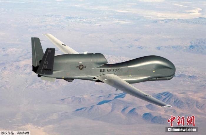 圖片資料圖：美國RQ-4“全球鷹”無人機。