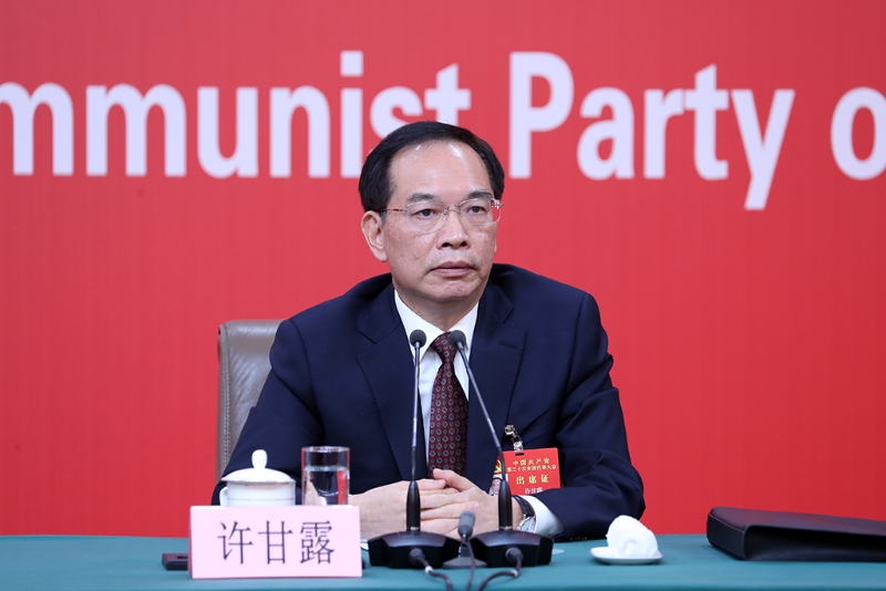 公安部黨委委員、副部長，國家移民管理局黨組書記、局長許甘露。（圖源：新華社）