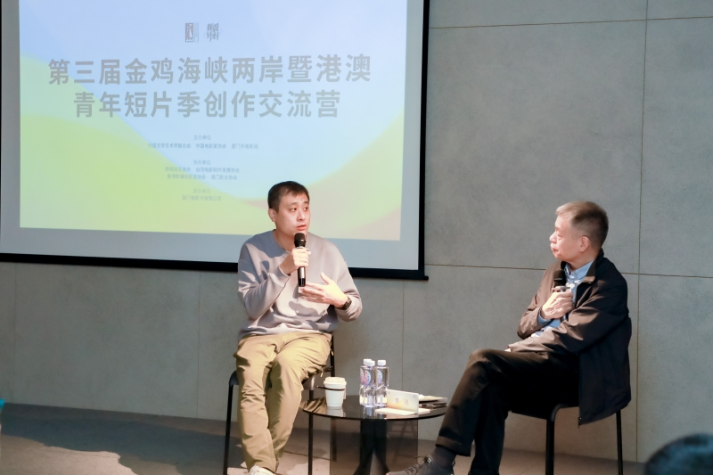金雞影展策展人王放（左），中國電影資料館（中國電影藝術研究中心）資深研究員李迅（右）