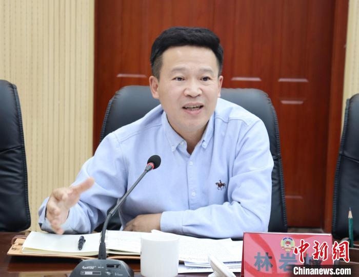 寧德市政協(xié)副主席林巖峰講話?！×珠派?攝