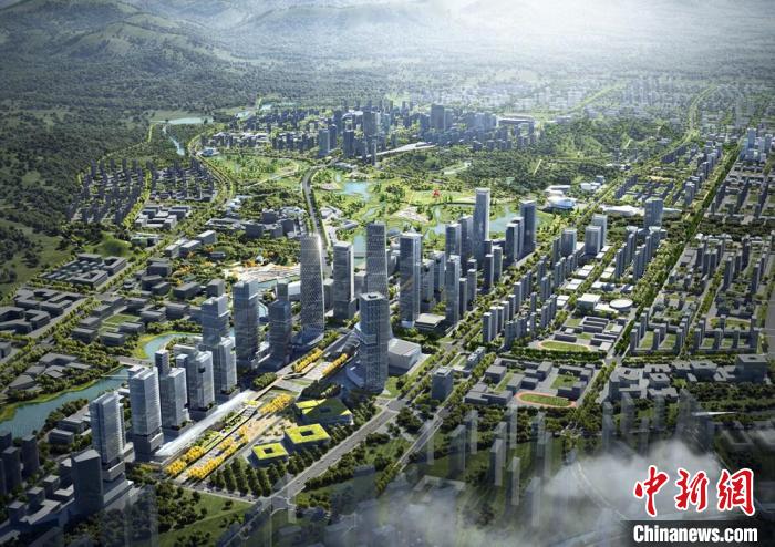 梅溪湖超級中軸(效果圖)?！∠娼瘓F供圖