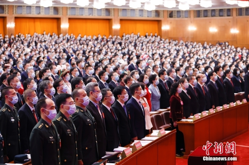 資料圖：10月16日，中國共產(chǎn)黨第二十次全國代表大會在北京人民大會堂隆重開幕。 <a target='_blank' href='/'>中新社</a>記者 盛佳鵬 攝