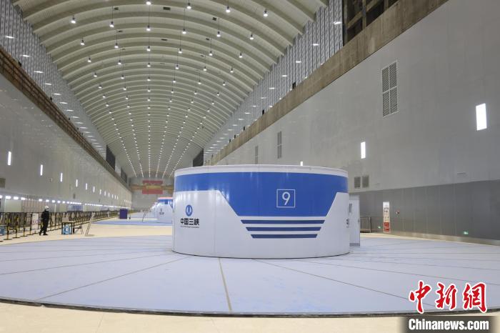 白鶴灘水電站9號(hào)機(jī)組。　中國(guó)能建葛洲壩機(jī)電公司供圖