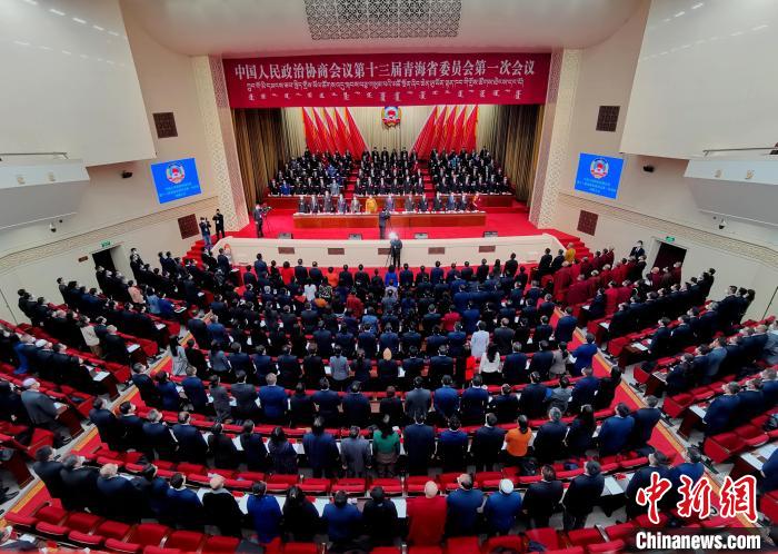 圖為青海省政協(xié)十三屆一次會(huì)議閉幕?！∑钤鲚?攝