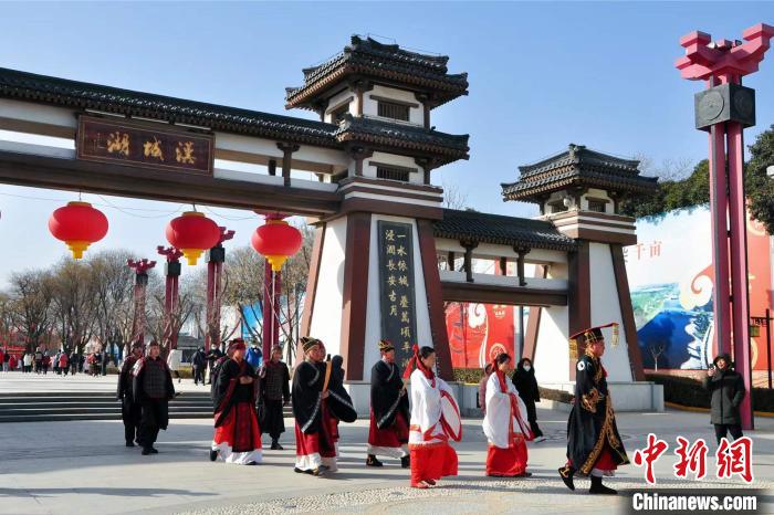 圖為漢長安城新春活動現(xiàn)場。　漢長安城供圖