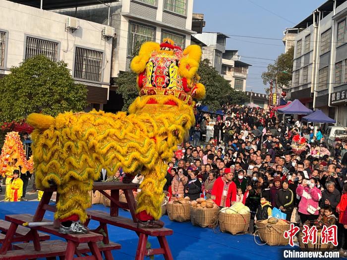 湘粵桂數(shù)萬(wàn)瑤胞“趕鳥(niǎo)”話豐收。　江永縣委宣傳部供圖