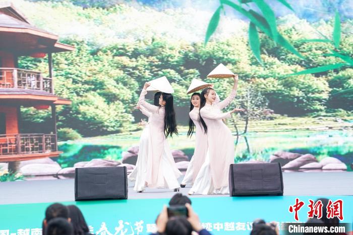 圖為越南歌舞表演?！￡惞谘?攝