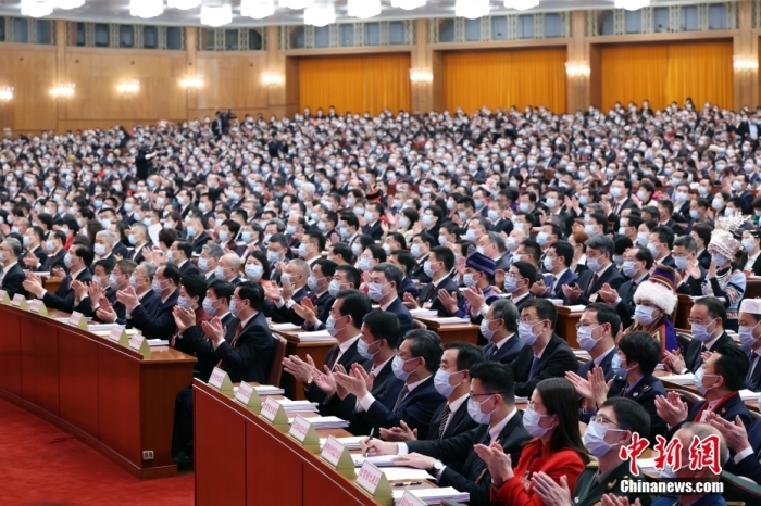 3月5日，十四屆全國人大一次會議在北京人民大會堂開幕。<a target='_blank' href='/'>中新社</a>記者 盛佳鵬 攝