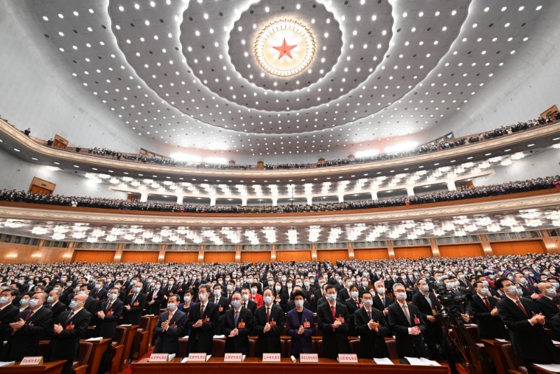 3月5日，第十四屆全國(guó)人民代表大會(huì)第一次會(huì)議在北京人民大會(huì)堂開幕。（圖源：新華社）