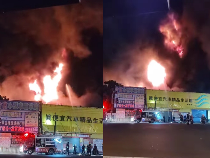 屏東縣汽車(chē)百貨深夜大火