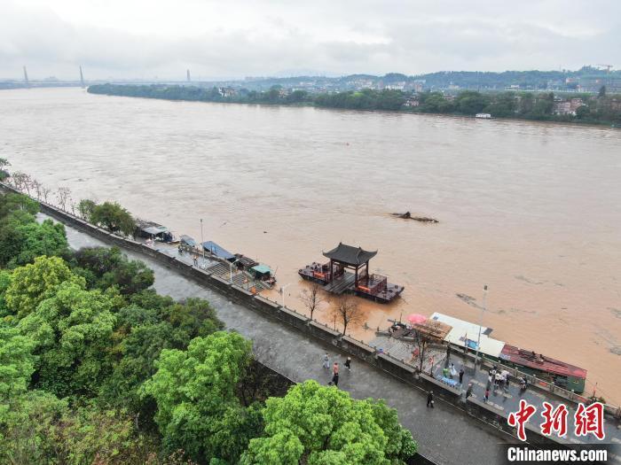 圖為今年3月贛江上游貢江江西贛州主城區(qū)段河流水位迅速上漲，湍急渾濁。(資料圖) 劉力鑫 攝 攝