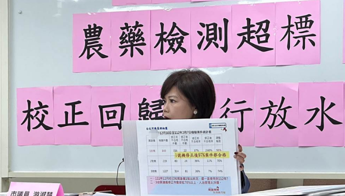 臺北市議員游淑慧北農(nóng)菜品檢驗兩套標(biāo)準(zhǔn)