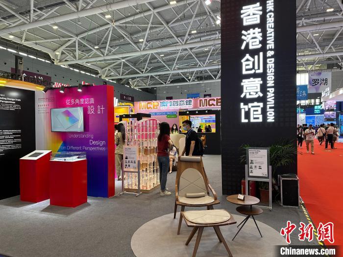 香港創(chuàng)意館展區(qū)。　方偉彬 攝