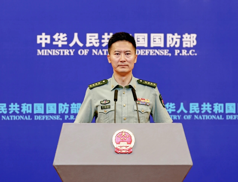國防部新聞發(fā)言人譚克非。（圖源：“國防部發(fā)布”微信公眾號）