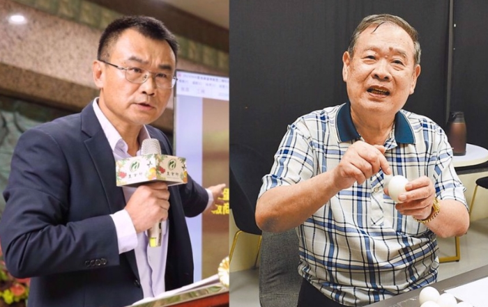 臺農蛋品董座涂萬財(右)和陳吉仲
