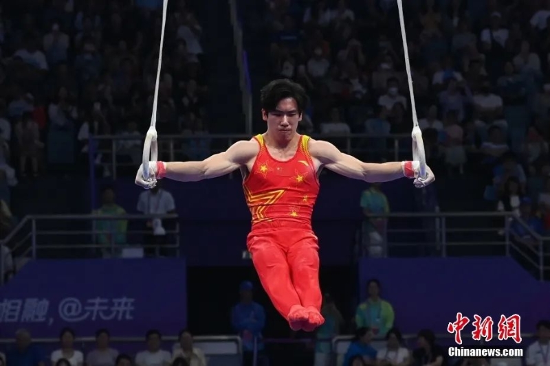 圖為張博恒在比賽中。<a target='_blank' href='/'>中新社</a>記者 安源 攝