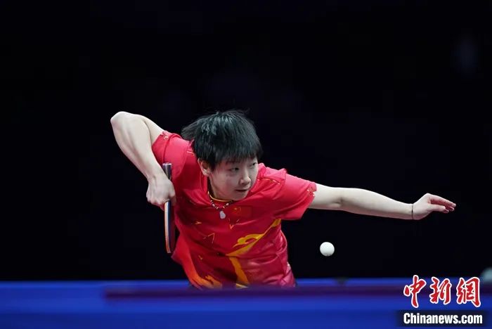 圖為孫穎莎在比賽中。<a target='_blank' href='/'>中新社</a>記者 田博川 攝