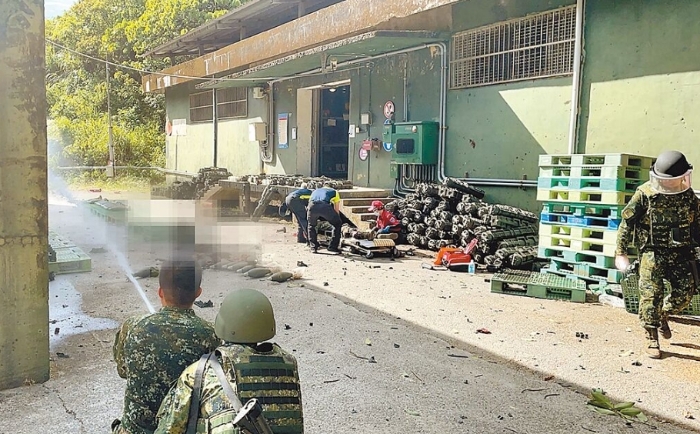 圖為基隆臺陸軍六軍團第三支部祥豐營區(qū)曾發(fā)生彈藥爆炸意外。圖片來源：臺灣《中國時報》。