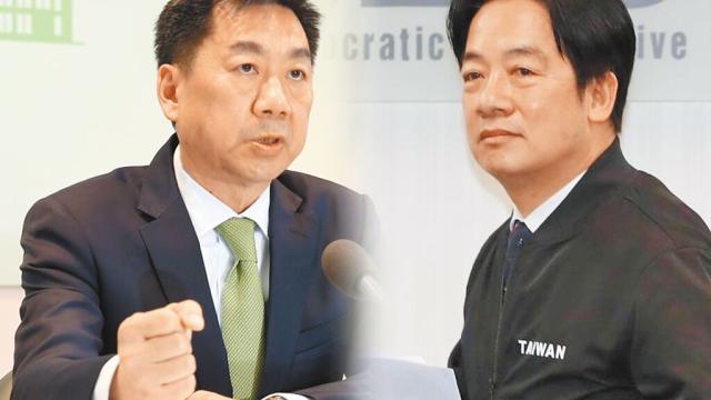 臺(tái)當(dāng)局前行政機(jī)構(gòu)發(fā)言人陳宗彥（右）涉性招待案下臺(tái)，被指劍指民進(jìn)黨主席賴清德（左）。（圖源：臺(tái)灣“中時(shí)新聞網(wǎng)”）
