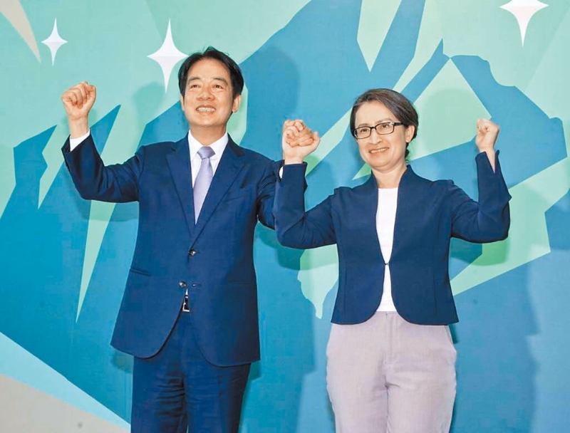 民進(jìn)黨主席賴清德11月21日與副手蕭美琴登記參選。（圖／本報(bào)系資料照） 圖片來源：臺(tái)灣“中時(shí)新聞網(wǎng)”.jpg