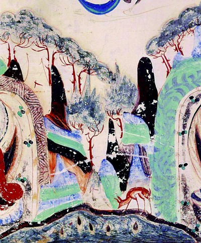 山水無(wú)聲壁上觀(guān)——敦煌早期壁畫(huà)中的配景山水