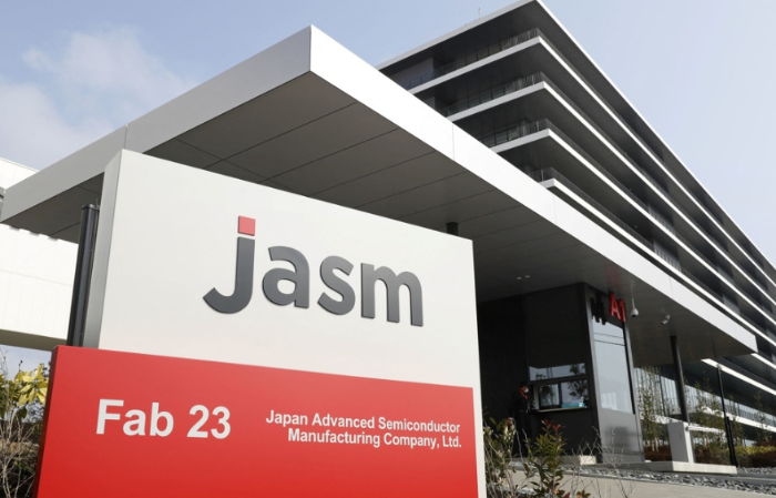 臺(tái)積電子公司日本先進(jìn)半導(dǎo)體制造 (JASM) 位于日本熊本縣菊陽(yáng)町半導(dǎo)體工廠全景。（路透社）