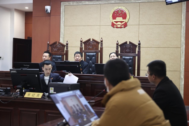 甘肅省高級(jí)人民法院審理現(xiàn)場(chǎng)。受訪者供圖